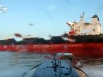 Ukrainian naval drone strikes Russian shadow fleet tanker