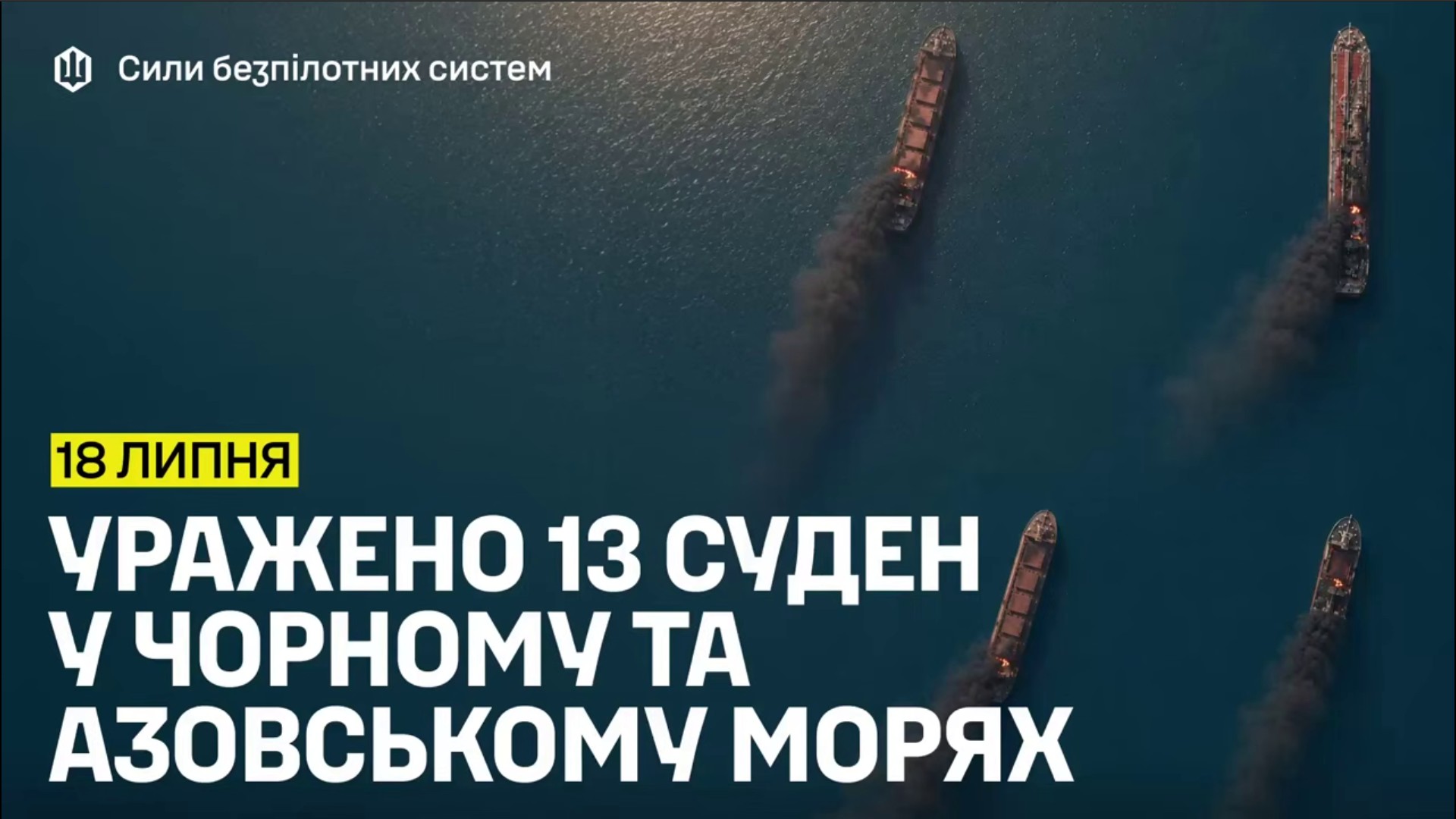 Колаж з ураженими російськими кораблями