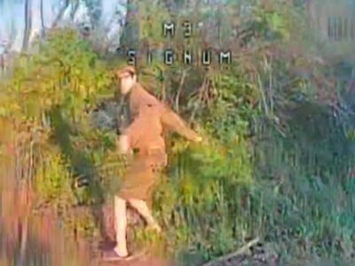 Російський «легкоатлет» у тапках не добіг: дрони Signum наздогнали окупанта