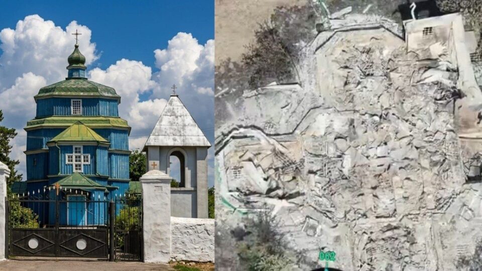 Російський дрон знищив церкву VIII століття в Бериславі 