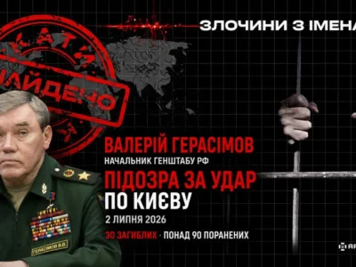 Україна повідомила про підозру начальнику Генштабу РФ Герасимову за удар по Києву