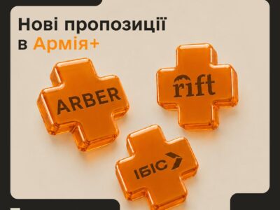 До програми «Плюси» в додатку Армія+ долучилися три нові компанії — Міноборони