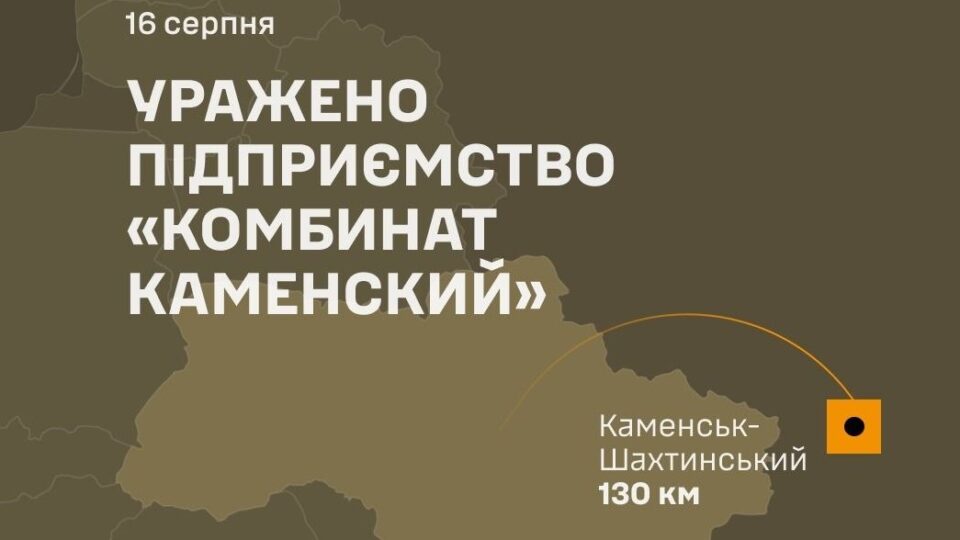 Уражено підприємство ВПК рф «Комбинат Каменский» 