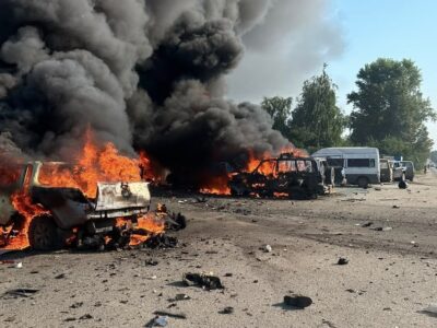 «Навколо — лише житлові будинки»: Президент розповів про наслідки удару по перехрестю в Печенігах