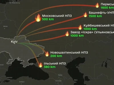 Шість НПЗ і завод «Іскра»: які стратегічні об’єкти росії уразила Україна за тиждень