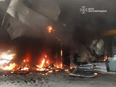 На Житомирщині двоє загиблих через російські удари, горіли дві АЗС